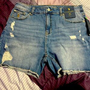 Distressed Denim Shorts